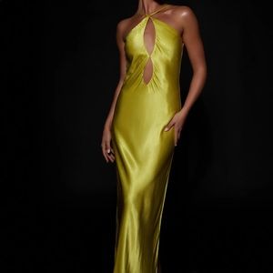 MESHKI - Satin Cut Out Maxi Dress